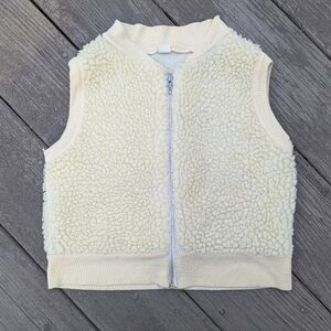 Vintage 70's (?) Sherpa Fleece Kids Vest Size 10 (?)